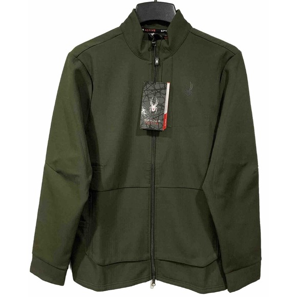 Spyder Other - SPYDER | Men's Soft Shell Jacket Green SPM850C ProW-B Size‎ MEDIUM NWT $128